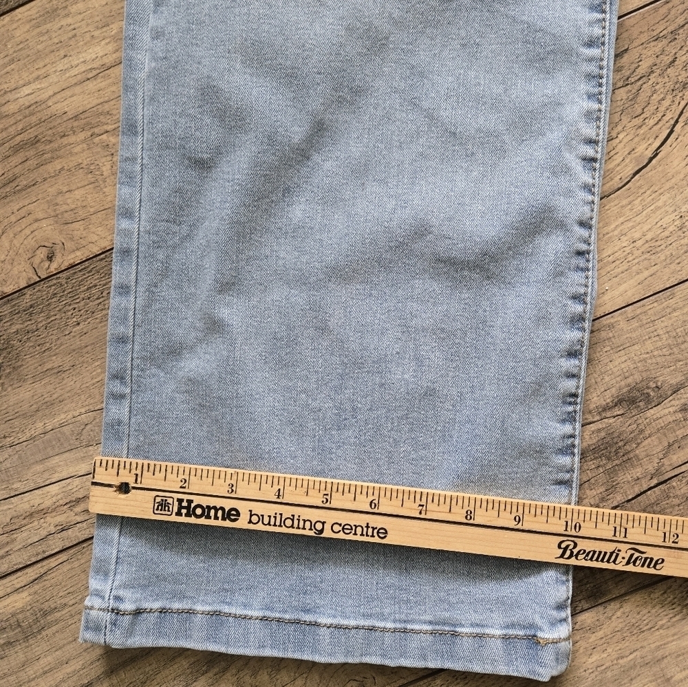 Curve Appeal Women's High Rise Wide Leg Light Blue Jeans Size 4/27.  Nwt - Picture 4 of 13